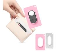 BIQIRE for Galaxy SmartTag2 Wallet Holder Card Insert [2 Pack], Ultra Thin Card Case for SmartTag2, Soft TPU Smart Tag2 Card Holder for Wallet, Handbag, Backpack| Stays Hidden, Clear+Pink, Minimalist