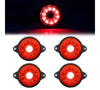 Biqiure 4PCS LED Marker Lights 12V 24V Universal,Front Rear Side Marker Clearance Dynamic Indicators Light LED Trailer Lights Kit,Red
