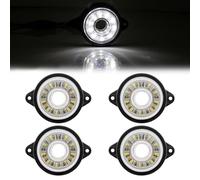 Biqiure 4PCS LED Marker Lights 12V 24V Universal,Front Rear Side Marker Clearance Dynamic Indicators Light LED Trailer Lights Kit,White