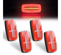 Biqiure 4PCS Trailer Marker Lights 12V 24V Universal LED Marker Front Rear Light Position Indicators for Trucks Caravan Camper Van Lorry Bus Boat Tractor (Red)