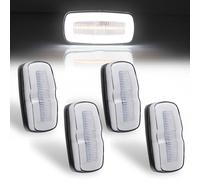 Biqiure 4PCS Trailer Marker Lights 12V 24V Universal LED Marker Front Rear Light Position Indicators for Trucks Caravan Camper Van Lorry Bus Boat Tractor (White)