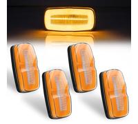 Biqiure 4PCS Trailer Marker Lights 12V 24V Universal LED Marker Front Rear Light Position Indicators for Trucks Caravan Camper Van Lorry Bus Boat Tractor (Yellow)