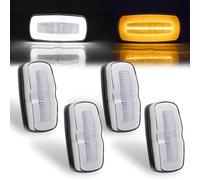 Biqiure 4PCS Trailer Marker Lights White,Universal 12V 24V LED Side Marker Lights Front Rear Position Light Dynamic Indicator Lights for Truck Trailer Van Caravan Lorry Car Bus Boats
