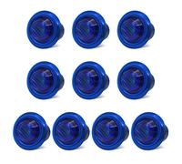 Biqiure Blue Side Marker Light,3/4 Inch Round LED Clearance Light Front Rear Indicators Light 12V 24V Trailer Side Lights with Chrome Bezel for Truck Car Bus Trailer Van Caravan Boat,10pcs