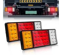 Biqiure LED Trailer Lights Rear 12v, 24V LED Trailer Lights Turn Signal Brake Reverse Taillight for Truck Boat Snowmobile Trailer Pickup RV Camper UTV UTE Van (Model A)