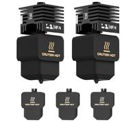 BIQU 2PCS Panda Juicer High Flow H2D Hotend, 0.4mm Wear-resistant Nano Coating Nozzle Integrated Hardened Steel Print Head, for Bambu-Lab H2S/H2D/A1/A1 Mini 3D Printers (Extra 3 Silicone Socks)