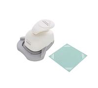Bira Craft 1 inch Lever Action Corner Craft Punch for Paper Crafting Scrapbooking Cards Arts (1-inch Straight), White