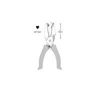 Bira Craft 2 inch Reach Heart Shape Hand Punch, Valentine’s Day Punch, for Paper Crafting Scrapbooking (1/8" Heart), Red, Plastic Handle, Cute