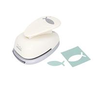 BiraBira 2 inch Fish Symbol Paper Punch, Aluminium, White