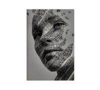 BIRART Fragmented Mind Portrait Poster Canvas Poster Bedroom Decor Landscape Office Room Decor Gift 16" L X 24" W