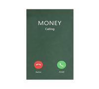 BIRART Money Is Calling Motivational Wall Art Poster(2) Canvas Poster Bedroom Decor Print Picture Paintings 12x18inch(30x45cm)