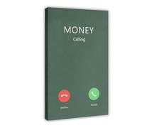 BIRART Money Is Calling Motivational Wall Art Poster(2) Canvas Poster Wall Art Decor Print Picture Paintings 08x12inch(20x30cm)