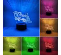 BIRBANN 3D Train Lamp, Children's 3D Night Light, Touch Sensitive Smart 7 Colour Led Table Lamp, Birthday Holidays Present, Trains Ornaments for Boys Girls