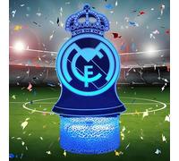 BIRBANN Madrid Lamp, Madrid 3D Night Light for Children, Touch Button 7 Colors Flashing USB Rechargeable, Boys Room Decor, Gift for Fans, Boy, Children