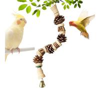 BIRCA MAY GAME - Ground Teeth Chewed | Concure Toy | Bird Beak Sepia Coating | Chewed Block Toies | Wooden Climbing Toy with Cones