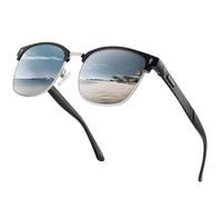 Bircenpro Classic Polarised Sunglasses for Men: UV400 Protection Sun Glasses with Al-Mg Square Frame for Driving Outdoor Silver Lens