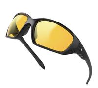 Bircenpro Night Driving Glasses for Men: TR90 Anti Glare HD Night Vision Glasses Yellow TAC Tinted Driving Goggles for Driving Running