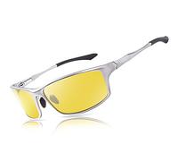 Bircenpro Night Vision Glasses for Driving: HD Al-Mg Frame Night Driving Glasses for Men