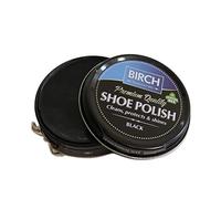 Birch Black Shoe Polish 50ml - Leather Polish for Shoes. Renew, Protect, Condition, Long Lasting Shoe Shine with High Pigment Carnauba Wax Leather Colour Restorer, Black Boot Polish