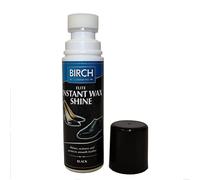 BIRCH Elite Instant Wax Shine Shoe Polish Instant Shine Liquid Shoe Boot Paste - For Smooth Leather Work, Casual and Dress Shoes (Black)