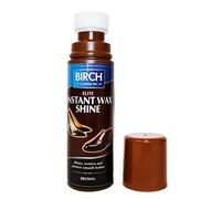 BIRCH Elite Instant Wax Shine Shoe Polish Instant Shine Liquid Shoe Boot Paste - For Smooth Leather Work, Casual and Dress Shoes (Brown)