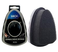 Birch Express Shoe Shine Sponge Shoe Polish Sponge Gives Instant Gloss, For Leather Shoes Boots Bags, Birch Perfect Shine (Black)