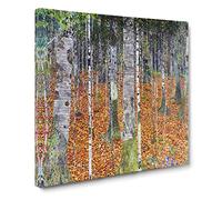 Birch Forest by Gustav klimt Canvas Wall Art Print 20x20 Inch