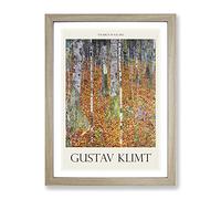 Birch Forest By Gustav Klimt Framed Wall Art Print A2 Oak
