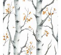 Birch Forest Peel and Stick Wallpaper 45X500CM, Nature Sticky Back Wall Paper, Waterproof Wallpaper, Self Adhesive Removable Contact Paper for Bedroom Living Room Decor