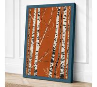 Birch Forest Rhythm Canvas Wall Art Print 30x20 Inch (76 x 51 cm)