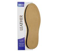 Birch Leather Insoles Activated Carbon Support Layer, Leather Insole Inserts for Shoes and Boots, Women/Men Full Size Range (Mens UK 8)