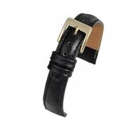 BIRCH Leather Watch Straps - Soft Padded Watch Straps for Men Women - Watch Band Replacement - Men’s Watch Bracelet Clasp Buckle - 12mm - 30mm - 6 Colours (22mm, Black)