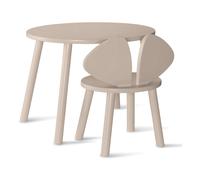 Birch Mouse Table and Chair Beige one size