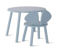 Birch Mouse Table and Chair Light blue one size