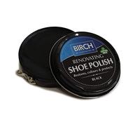 Birch Renovating Black Shoe Polish 50ml - Leather Polish for Shoes. Renew, Protect, Condition, Long Lasting Shoe Shine with High Pigment Carnauba Wax Leather Colour Restorer, Black Boot Polish