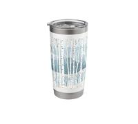 Birch Tree Bark Pattern Natural Winter Woods Seamless Trees Stainless Steel Insulated Tumbler