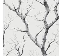Birch Tree Self Adhesive Wallpaper 3D Grey Forest Branch Contact Paper Peel and Stick Wallpaper Thicken Waterproof Matte with Sticky Back Canvas Wall Cabinets Furniture Stickers Decorate 0.3×5 m