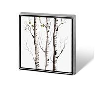 Birch Tree Square Lapel Pin Women's Novelty Buttons & Pins Metal Badge Cute Brooch Pin Retro Pinback Badge Fashion Bag Pins for Hat Backpacks Tie Suit Wedding Party Accessory