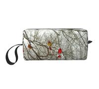 Birch Trees Print Foam Padded Cosmetic Case Simple Organizer Pouch Lightweight Travel Bag for Space Saving