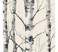 Birch Trees Self Adhesive Wallpaper Forest Watercolor Contact Paper Peel and Stick Wallpaper Thicken Waterproof Matte with Sticky Back Canvas Wall Cabinets Furniture Stickers Decorate 0.3×3 m