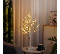 Smartbies Birch Twig Christmas Tree | Pre Lit Christmas With Lights Decoration | Christmas Gift in White | Size: 1 Pack Smartbies White 1 Pack
