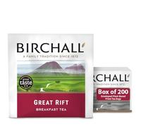 Birchall Great Rift Breakfast Blend Tea - A Timeless Classic to Satisfy Your Morning Cravings, Box of 200 Enveloped Plant Based Prism Tea Bags