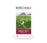 Birchall Great Rift Breakfast Blend Tea Bags, English Breakfast Tea Bursting with Full Flavour, Perfect Vegan Gifts, 15 Plant-Based Prism Tea Bags