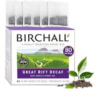 Birchall Great Rift Decaf Blend Tea Bags, English Breakfast Tea Bursting with Full Flavour, Perfect Vegan Gifts, 80 Plant-Based Everyday Tea Bags