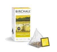 Birchall Tea Bags, Lemongrass & Ginger Herbal Tea Gift Set, Caffeine Free Tea Bursting with Full Flavour, Perfect Vegan Gifts, 15 Plant-Based Prism Tea Bags