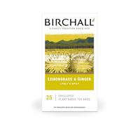 Birchall Tea Bags, Lemongrass & Ginger Herbal Tea Gift Set, Caffeine Free Tea Bursting with Full Flavour, Perfect Vegan Gifts, 25 Enveloped Plant-Based Tea Bags