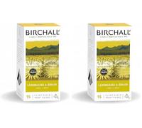 Birchall Tea Bags, Lemongrass & Ginger Herbal Tea Gift Set, Caffeine Free Tea Bursting with Full Flavour, Perfect Vegan Gifts, 15 Plant-Based Prism Tea Bags (Pack of 2)