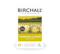 Birchall Tea Bags, Lemongrass & Ginger Herbal Tea Gift Set, Caffeine Free Tea Bursting with Full Flavour, Perfect Vegan Gifts, 80 Plant-Based Prism Tea Bags