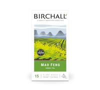Birchall Tea Bags, Mao Feng Green Tea, Antioxidants Green Tea Bags Bursting with Full Flavour, Pack of 15 Plant-Based Prism Tea Bags