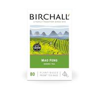 Birchall Tea Bags, Mao Feng Green Tea, Antioxidants Green Tea Bags Bursting with Full Flavour, Perfect Vegan Tea Gifts, Pack of 80 Plant-Based Prism Tea Bags